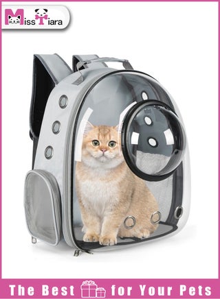 Pet Space Capsule Backpack, Small Medium Cat Puppy Dog Carrier, Transparent Breathable Heat Proof, Pet Carrier for Travel Hiking Walking Camping (Grey) - pzsku/Z917E5C8D5C03CCF925D0Z/45/_/1722695009/204fe063-dc08-49c8-9ff9-5f41bb1626d5