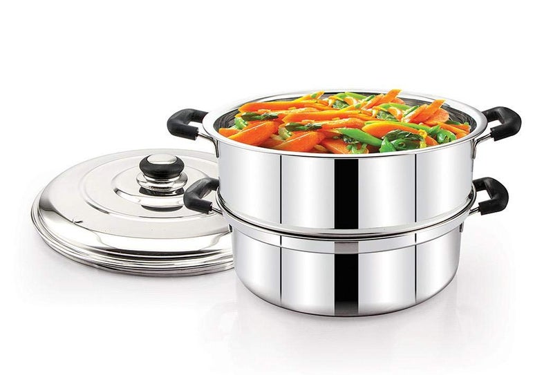 Diamond Diamond Stainless Steel 555 Multipurpose Steamer Pot Big, 2 Tier - Image 1