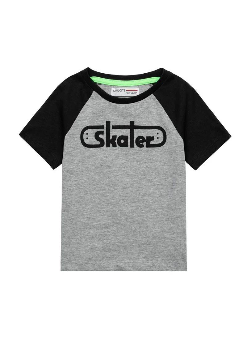 MINOTI Kids Boys Summer T-Shirt With Contrast Sleeves