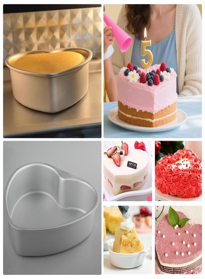Velicber 2 Pack Heart Shaped Cake Pans, 8 Inch Aluminum Heart Cake Pan, Nonstick Cake Baking Tins, Heat-Resistant Baking Mold for Wedding, Birthday, Party, Valentine's Day - Image 5