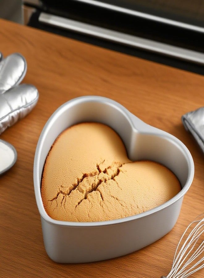 Velicber 2 Pack Heart Shaped Cake Pans, 8 Inch Aluminum Heart Cake Pan, Nonstick Cake Baking Tins, Heat-Resistant Baking Mold for Wedding, Birthday, Party, Valentine's Day - Image 4