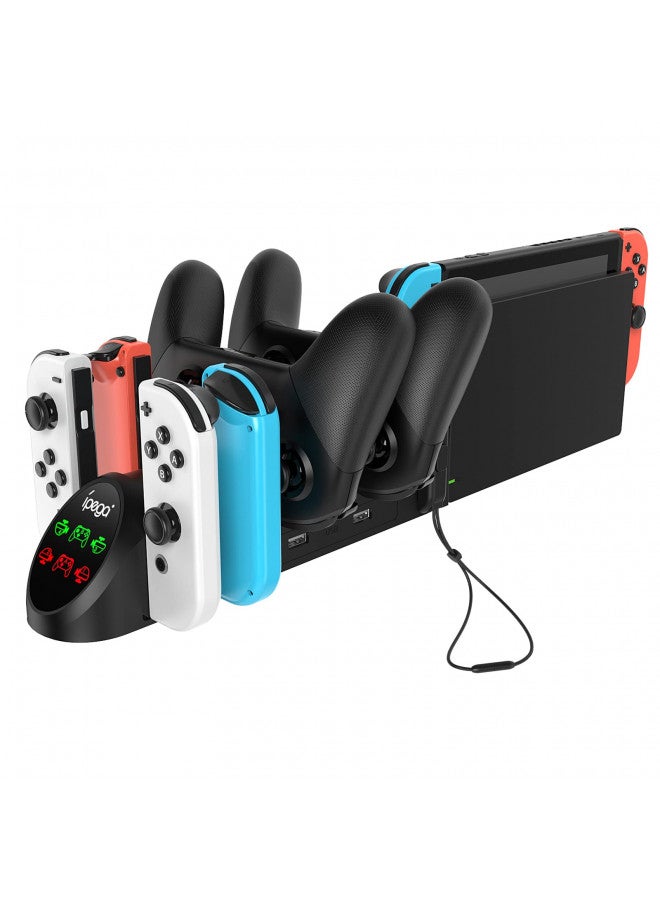 FYOUNG Charger Station for Switch/Switch OLED Model Joy Con and for Switch Pro Controllers Charging Dock with USB 2.0 Plug and Ports, Only for Switch Pro Controller - Image 1