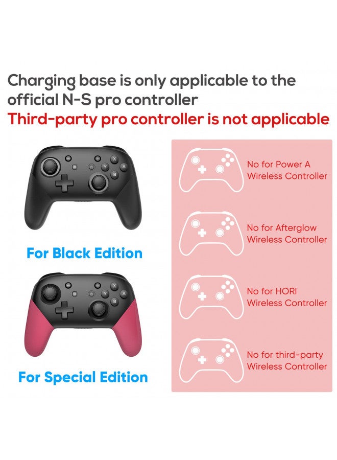 FYOUNG Charger Station for Switch/Switch OLED Model Joy Con and for Switch Pro Controllers Charging Dock with USB 2.0 Plug and Ports, Only for Switch Pro Controller - Image 2