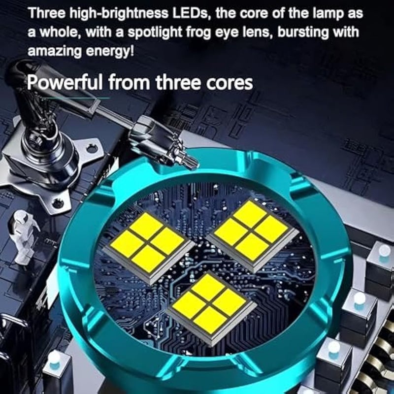 Mini Flashlight, Super Power Thumb Light, Multi-Functional Pen Clip Light, Steel High Lumen Rechargeable Waterproof (2Pcs-c) - Image 3