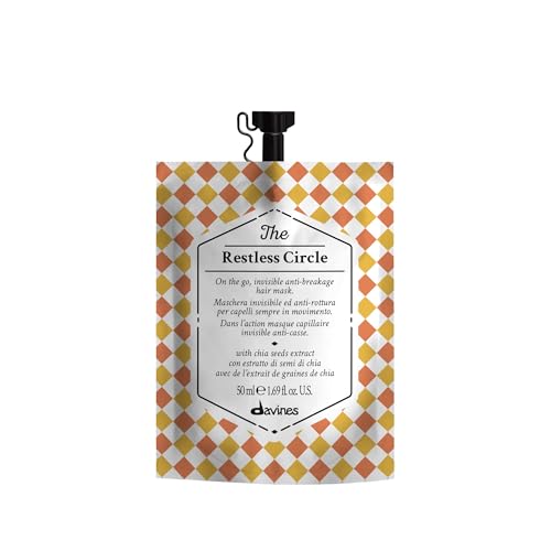 Davines The Restless Circle Invisible Hair Mask for Active Lifestyles Protects from Mechanical Damage Breakage with Chia Seed Extract Works During Exercise or Activity 169 Fl Oz - Image 1