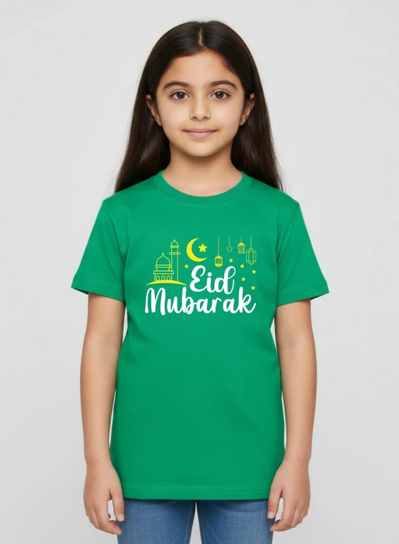 بيبي كلو Unisex Kids Eid Mubarak Festival Cotton T-Shirt