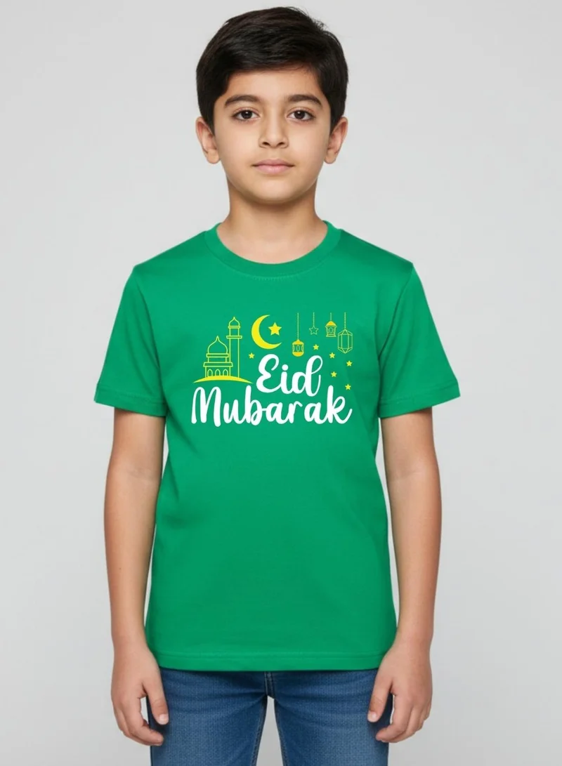 بيبي كلو Unisex Kids Eid Mubarak Festival Cotton T-Shirt