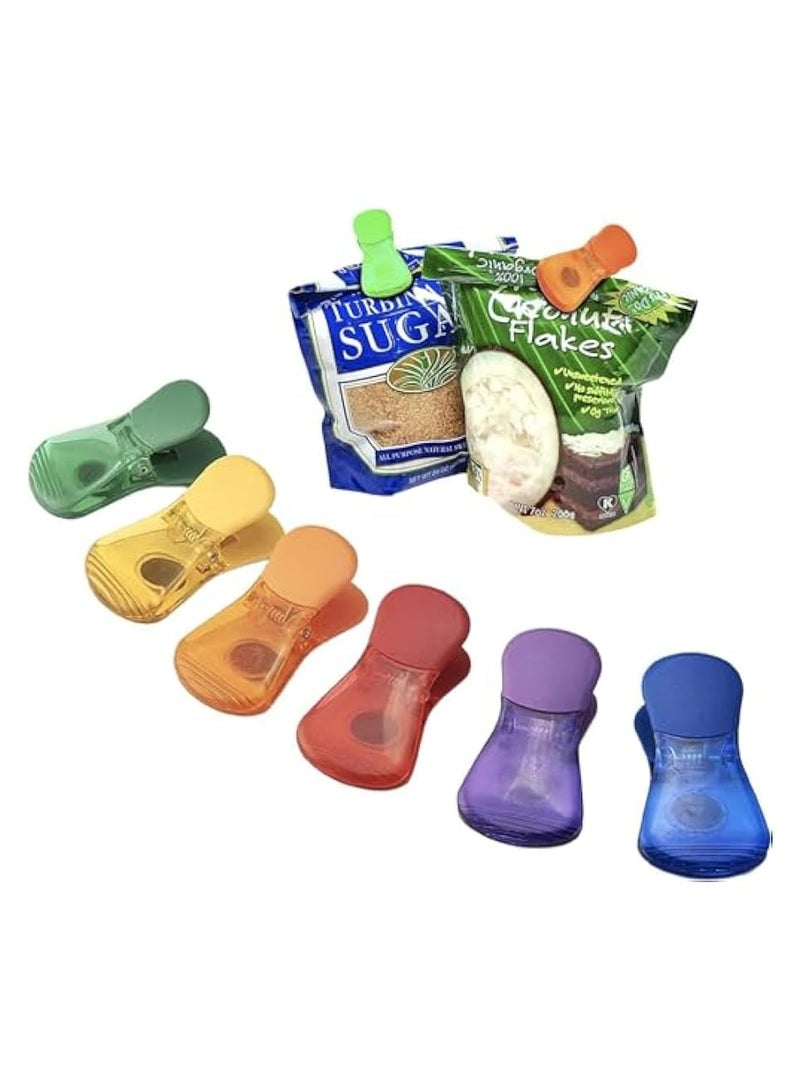 أوزيغالور 6 قطع من مشابك الأكياس، مشابك ختم مشابك ختم الأكياس البلاستيكية لأكياس الطعام والوجبات الخفيفة مشابك أكياس مغناطيسية بلاستيكية لحزم الطعام مشابك الوجبات الخفيفة مشابك ختم محكمة الإغلاق للاستخدام اليومي لأكياس التخزين (متعدد الألوان) - Image 1