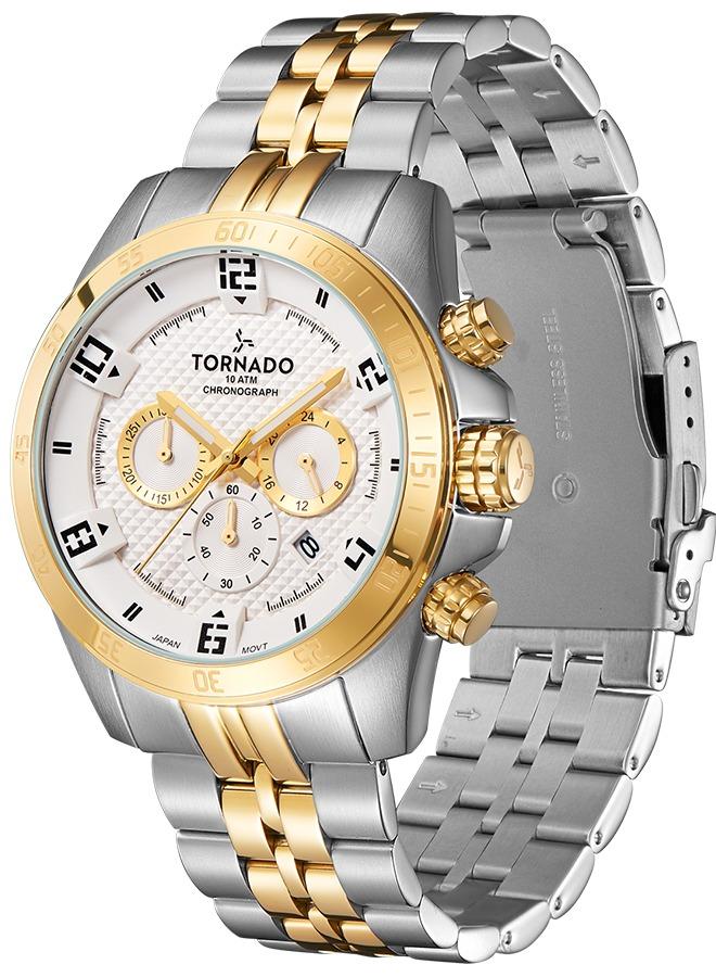 TORNADO Men's Stainless Steel Chronograph Watch T3149B-TBTW - 46x51 mm - Image 2
