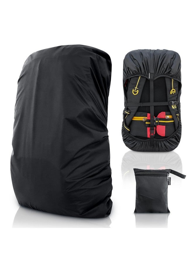 MUTMAIN Waterproof 80L to 100L Rain Cover for Rucksack Backpack Bag, Suitable Bags Cover for Hiking, Camping & Trakking XXL Bag, Two Side Adjustable Buckle and Elastic Protect from Rain & dust, Black - Image 1