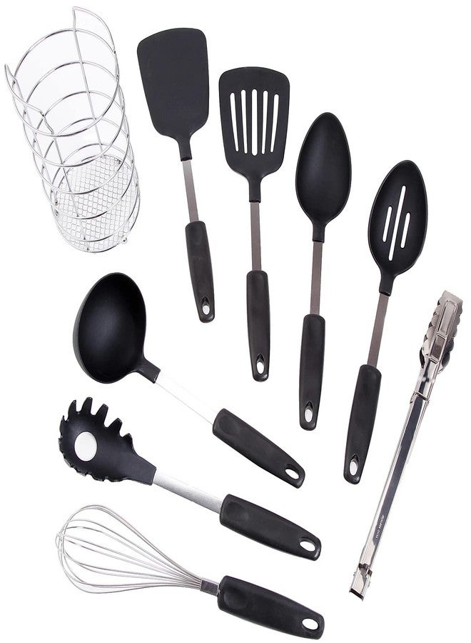 Gibson 128642.09 Chefs Better Basics Utensil Set with Round Shape Wire Caddy - 9 Piece - Image 1