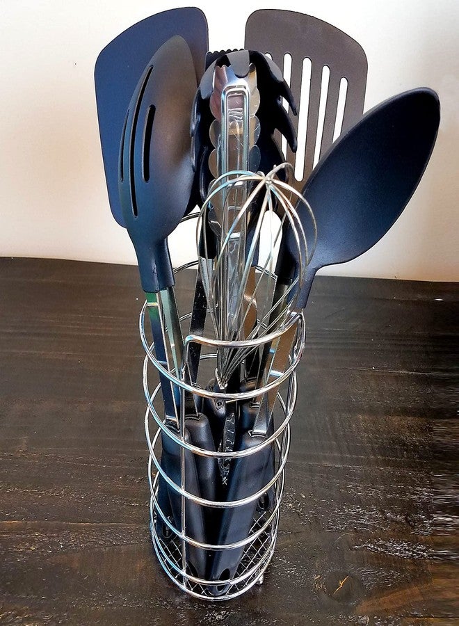 Gibson 128642.09 Chefs Better Basics Utensil Set with Round Shape Wire Caddy - 9 Piece - Image 2