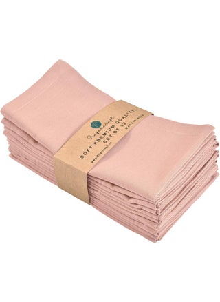 Fingercraft Cloth Napkins Dinner Washable In Cotton Linen Fabric,Blush 12 Pack,Premium Quality, Mitered Corners For Every Day Use Napkins Are Pre Shrunk And Good Absorbency Dusty Pink - pzsku/Z917ED7E897C238CB061DZ/45/_/1720611077/e80c11f2-bcde-49ad-a087-45f362662545