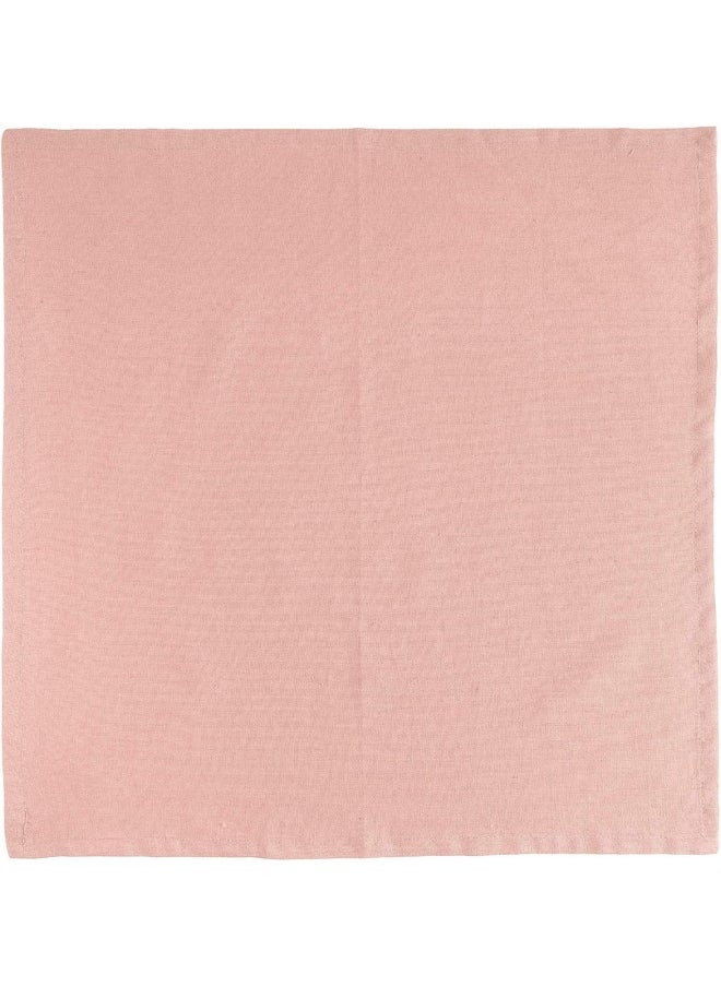 Fingercraft Cloth Napkins Dinner Washable In Cotton Linen Fabric,Blush 12 Pack,Premium Quality, Mitered Corners For Every Day Use Napkins Are Pre Shrunk And Good Absorbency Dusty Pink