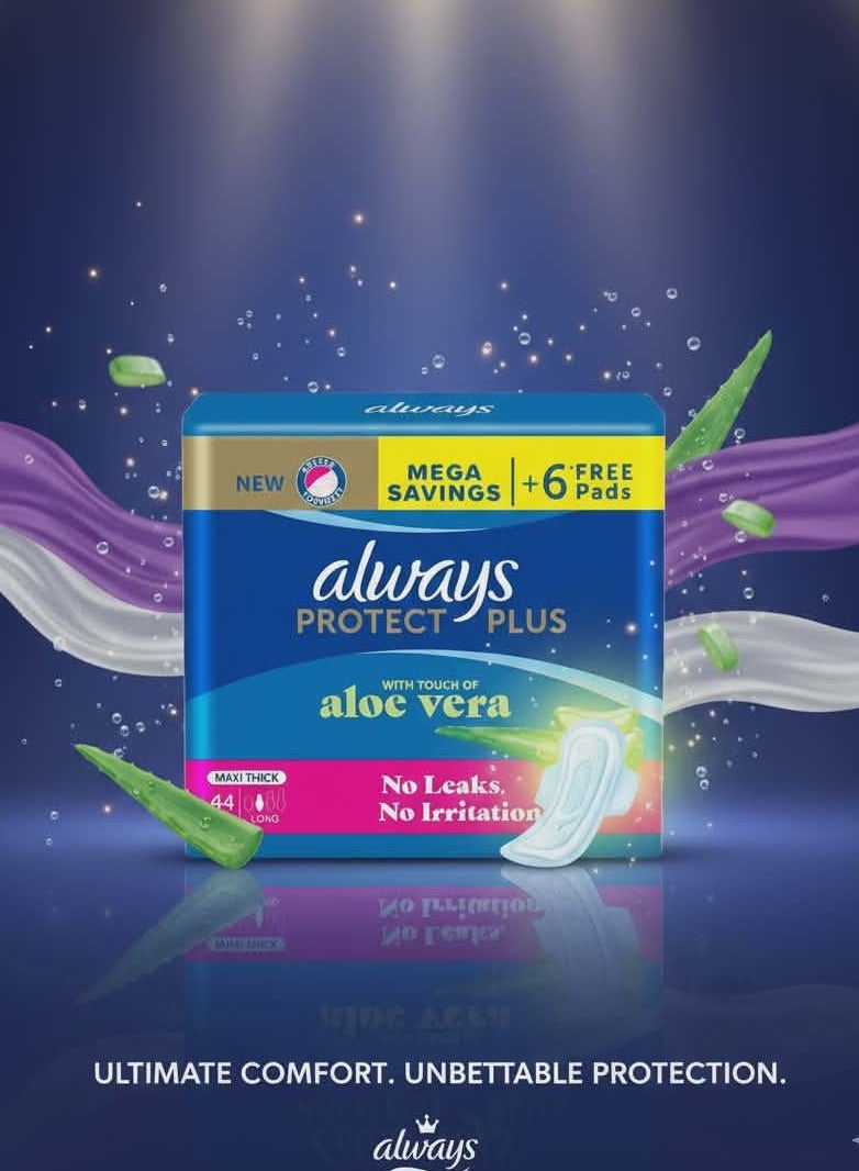 أولويز فوط صحية برو تكت بلس من الويز - 44 فوطة , طويلة - Image 2