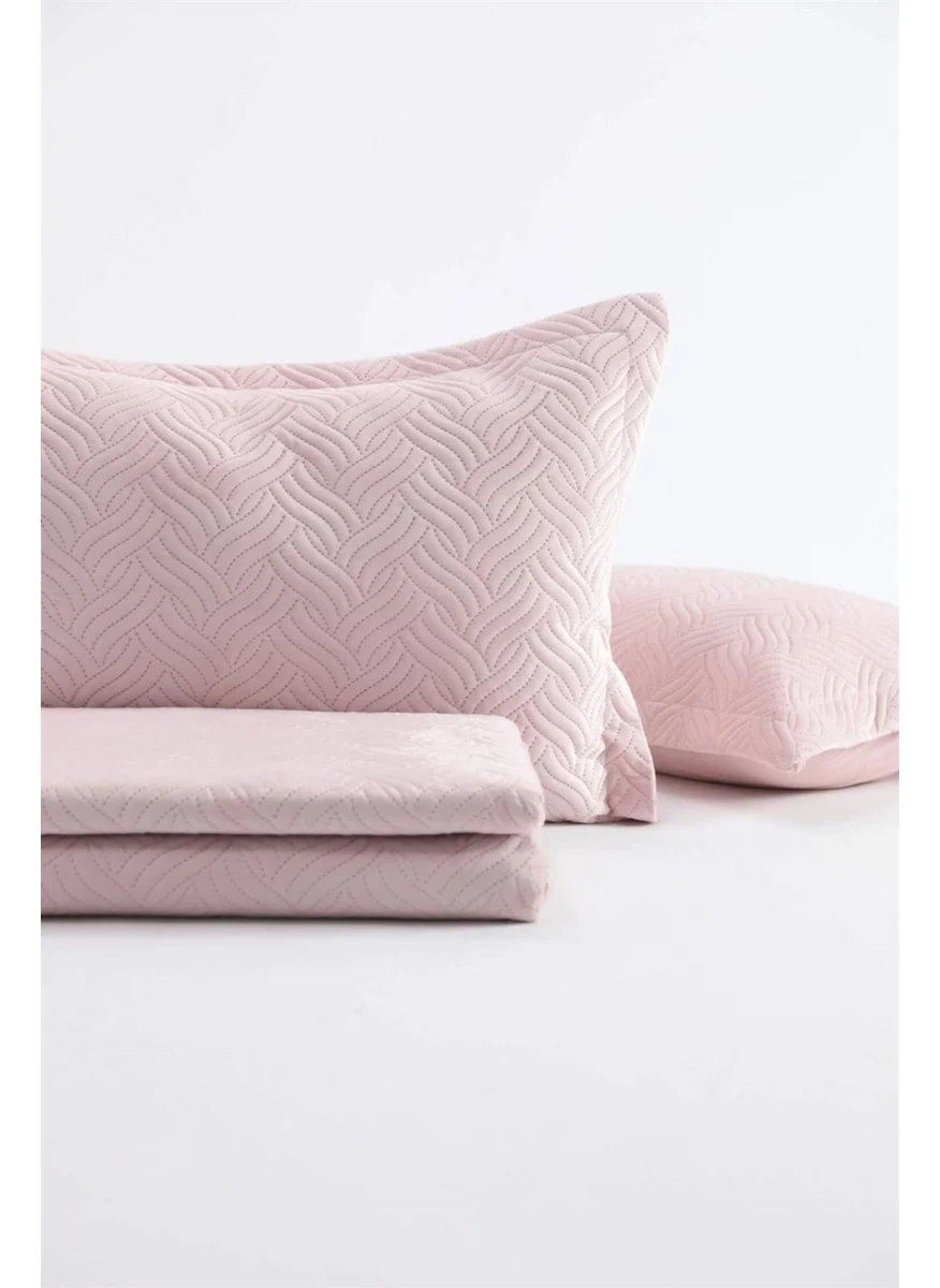 Favora Silva Double Bedspread Set - Powder