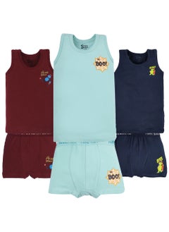 Funny Bunny Boys Underwear Set (Cut Shirt & Boxer)- Bundle Of 3 Sets  - Image 1