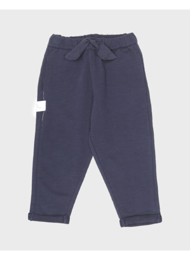 Zara kids' Minimalist Solid-colored Fashion Relaxed Straight-leg Cuffed Tapered Pants - Image 1