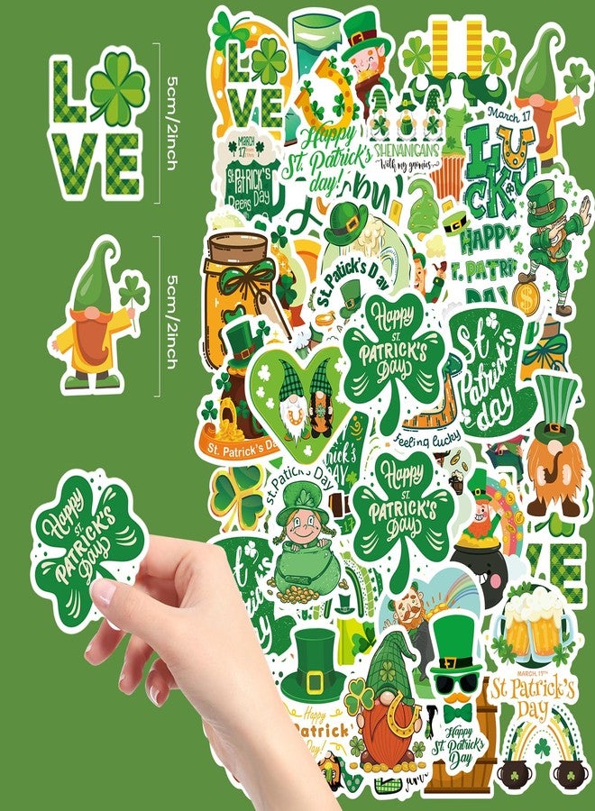 HiEnjoin 100PCS St Patricks Day Stickers, Shamrock Stickers for Kids, Party Decorations for St. Patrick's Day Water Bottle Laptop Crafts, Lucky Clover Party Supplies - Image 2