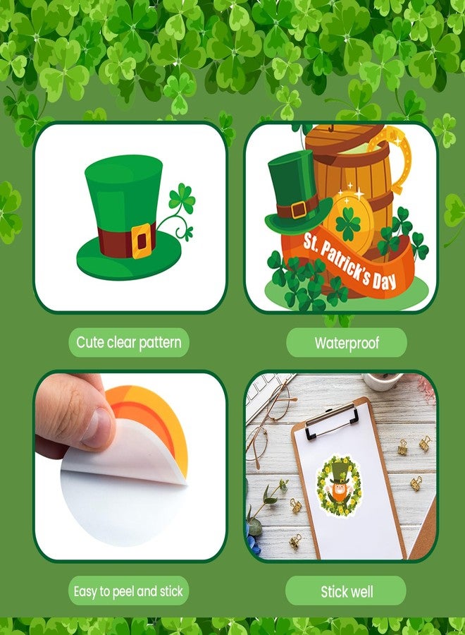 HiEnjoin 100PCS St Patricks Day Stickers, Shamrock Stickers for Kids, Party Decorations for St. Patrick's Day Water Bottle Laptop Crafts, Lucky Clover Party Supplies - Image 3