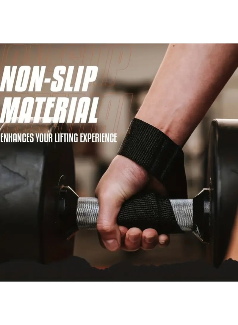 ZedForce Weight Lifting Straps, Gym Straps for Weight Lifting Support, Powerlifting, Bodybuilding & Fitness, Adjustable Wrist Straps for Men & Women - Strength Training Gym Accessories (Black) - Image 2