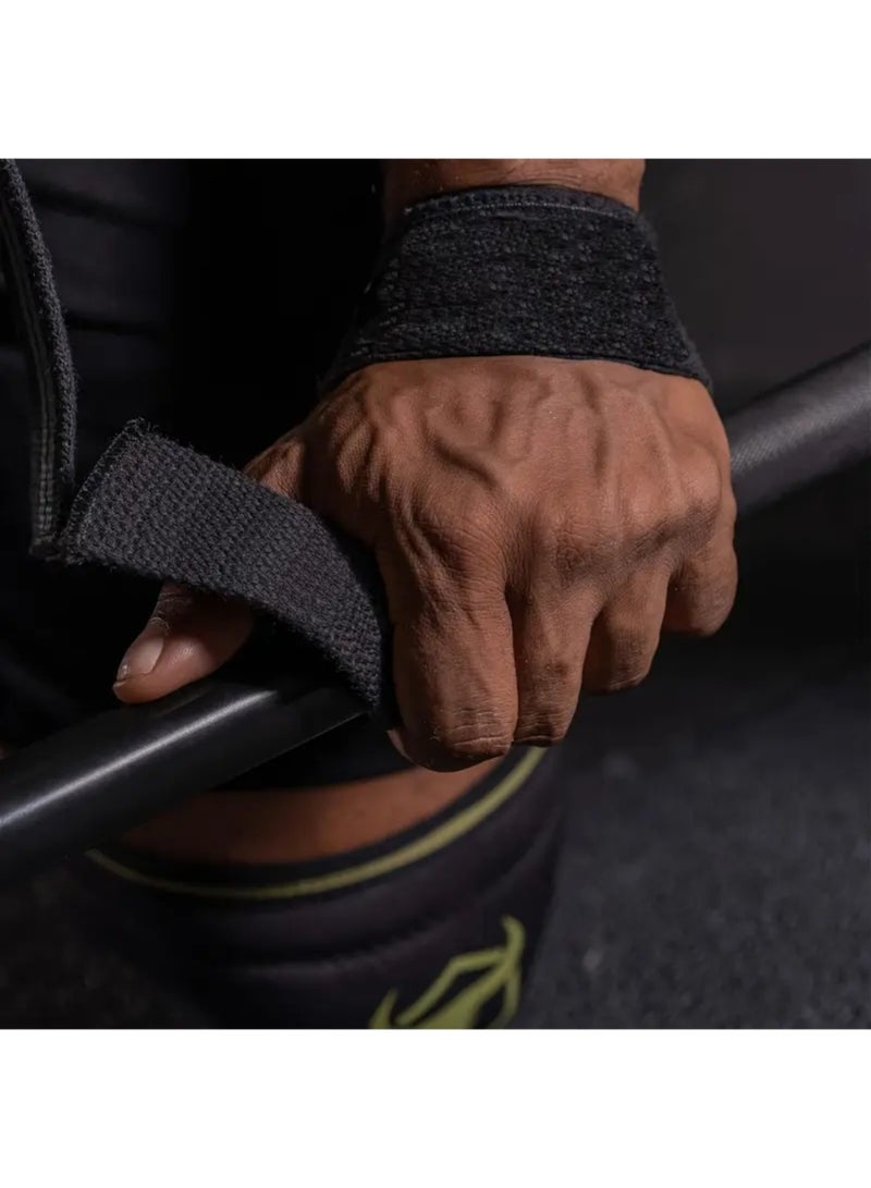 ZedForce Weight Lifting Straps, Gym Straps for Weight Lifting Support, Powerlifting, Bodybuilding & Fitness, Adjustable Wrist Straps for Men & Women - Strength Training Gym Accessories (Black) - Image 5