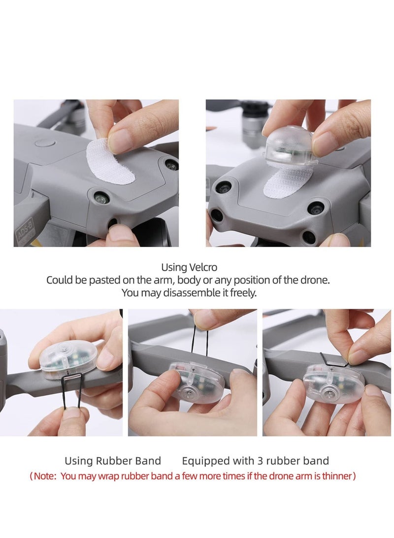 Drone Strobe Light Anti-Collision, for DJI Mini SE/Air2s/Mavic 2 and All Other Drones Led 3 Color Super Bright Rechargeable Night Flight Warning Light Anti-collision Lighting - Image 5