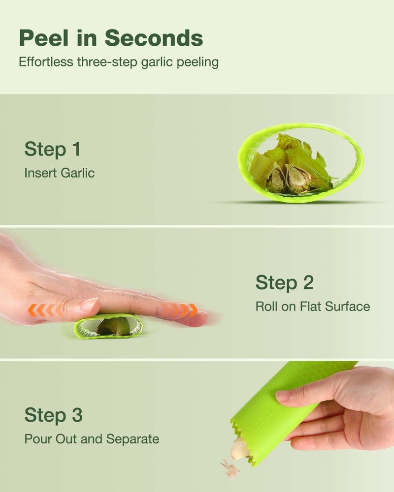 Vantic Garlic Press Rocker - Stainless Steel Garlic Crusher, Mincer and Chopper with Peeler & Scraper, Easy Kitchen Gadget for Effortless Smashing - Image 3