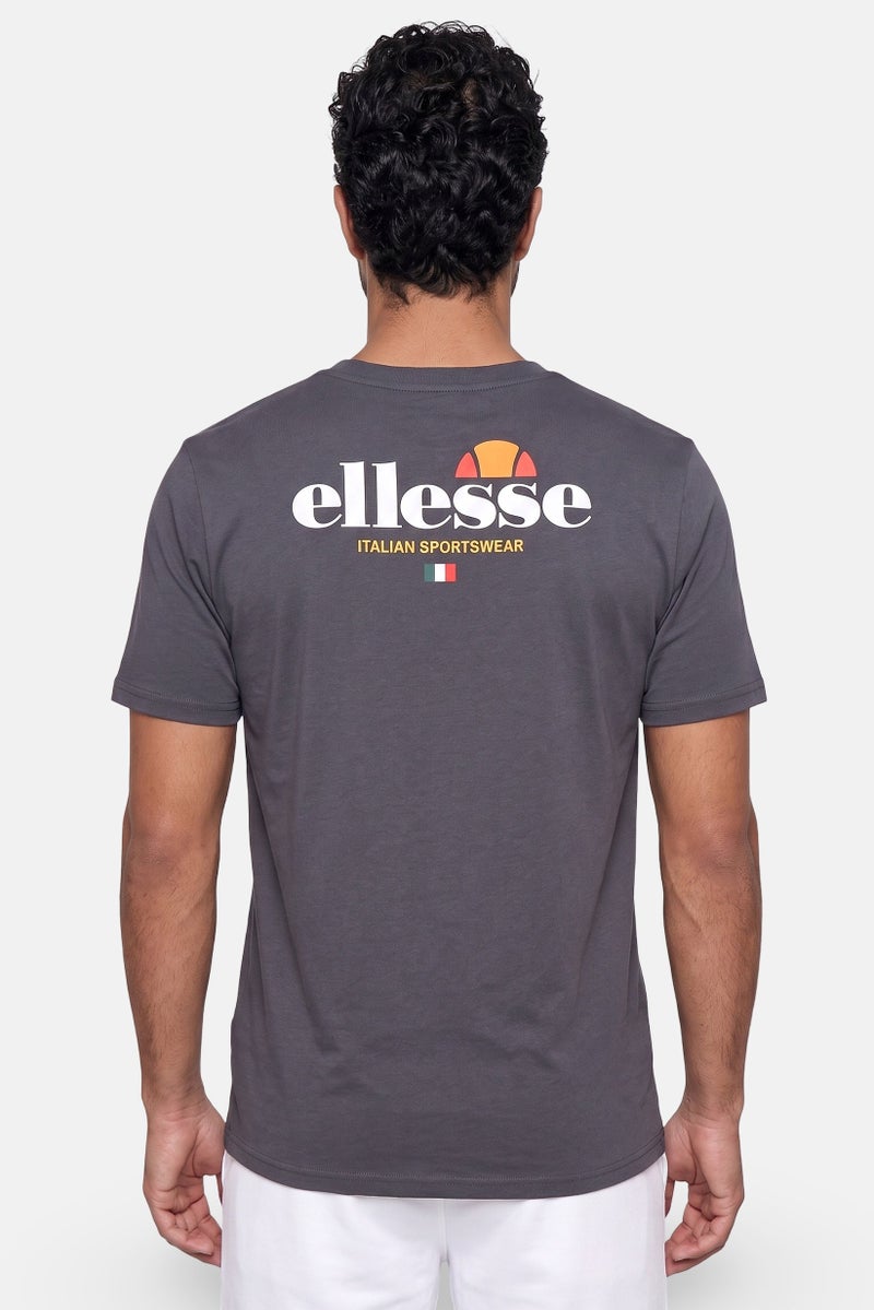 Ellesse Men Sportwear Fit Short Sleeve Outdoor T-Shirt, Dark Grey - Image 4