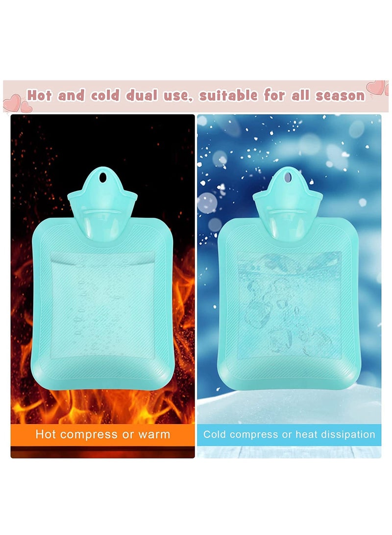 SYOSI Hot Water Bottle with Plush Soft Cover 1 Litre Hot Water Bag Natural Rubber for Neck Shoulder Back Pain Relief Hot Compress and Cold Therapy  - Image 3