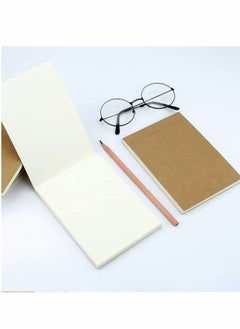 Y&D Small A6 Spiral Notepad 6 Set, Kraft Cover Blank Page (60 Sheets) Sketchbook Sketchpad, Classic Pocket Note Book Drawing Block Reporters Notepad, Good for memos, Painting and Graffiti  - Image 3