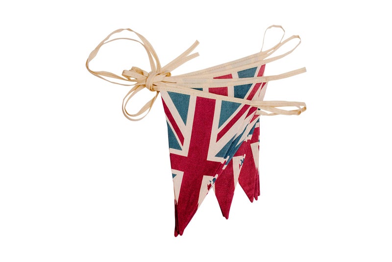 ASVP Shop® Vintage British Union Jack Textile Flag Cloth Fabric Bunting Retro Banner UK 16.5 feet Long - Image 5