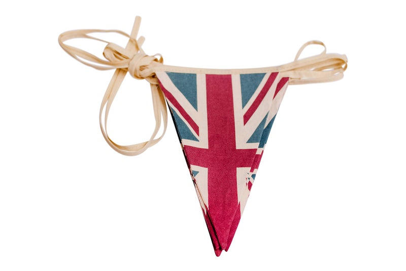 ASVP Shop® Vintage British Union Jack Textile Flag Cloth Fabric Bunting Retro Banner UK 16.5 feet Long - Image 2
