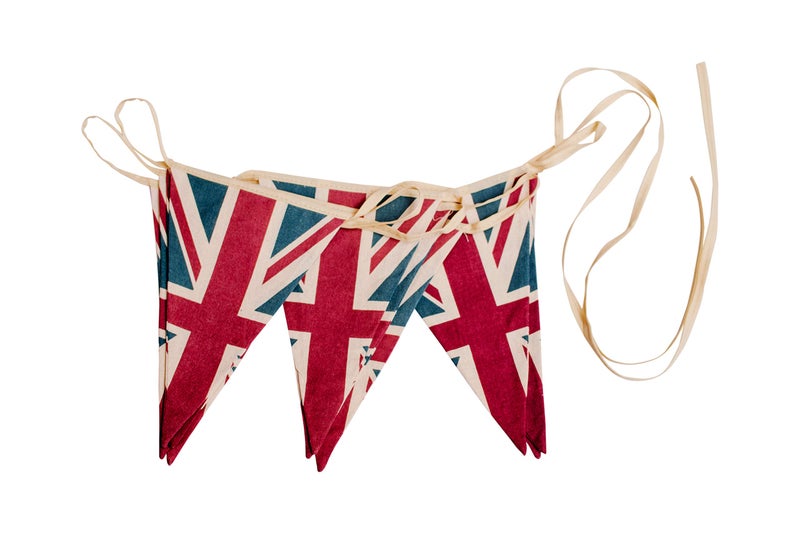 ASVP Shop® Vintage British Union Jack Textile Flag Cloth Fabric Bunting Retro Banner UK 16.5 feet Long - Image 3