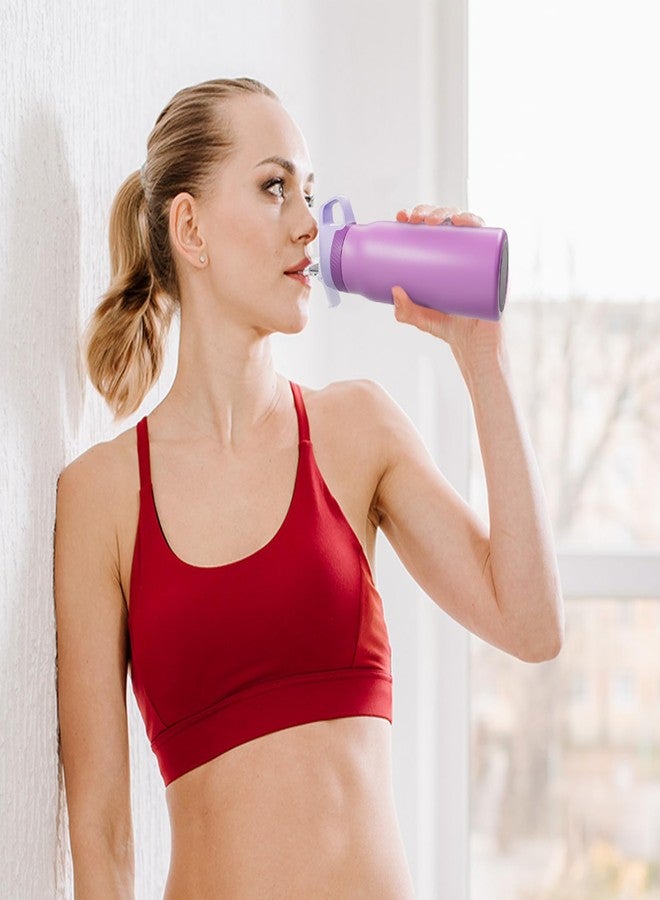 FJbottle Insulated Water Bottle with Straw Lid, 24 oz Double Wall Vacuum Stainless Steel Sports Water Bottle For Women Men, BPA-free, Keep Hot & Cold Water Bottle For School Travel Gym - Image 5