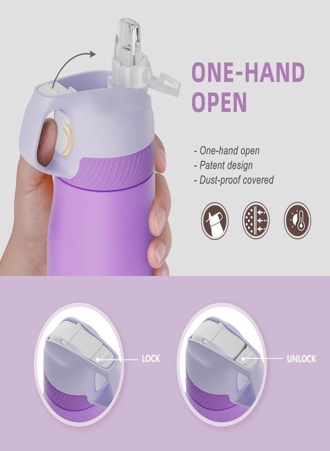 FJbottle Insulated Water Bottle with Straw Lid, 24 oz Double Wall Vacuum Stainless Steel Sports Water Bottle For Women Men, BPA-free, Keep Hot & Cold Water Bottle For School Travel Gym - Image 3