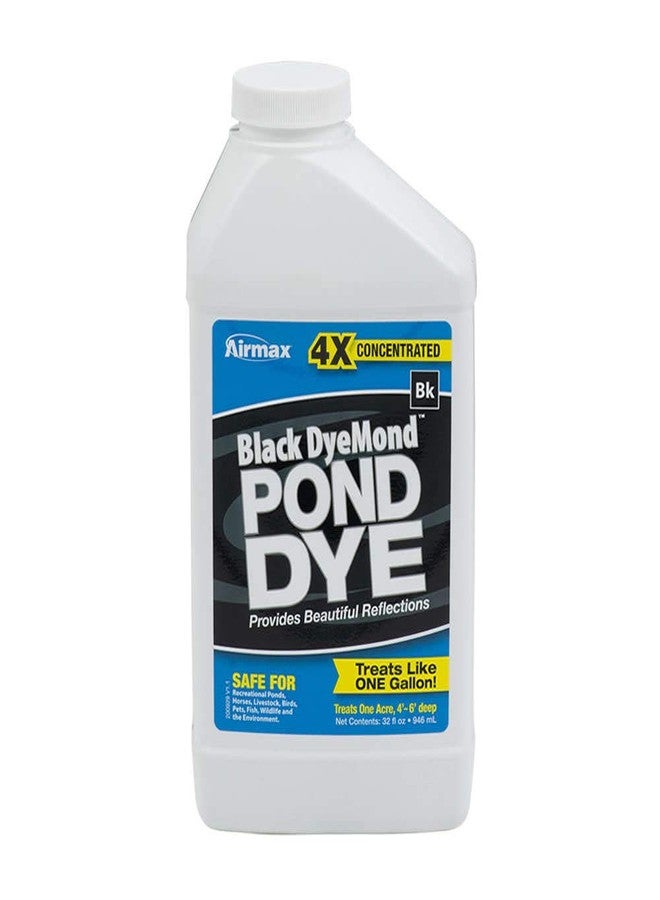 Airmax Black DyeMond Pond Dye 4X Concentrate for Outdoor Ponds & Lakes, Natural Pond Color& Beauty Enhancer, Swimming Safe Water Colorant, Easy Liquid Application, 1 Quart - Image 1