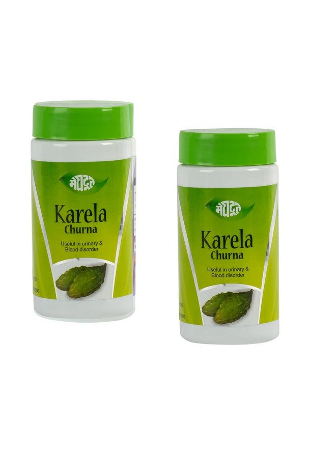 Meghdoot Karela Crush Momordica Charantia Powder 100% Natural Dietary Supplement for Blood Purification and Urinary Disorders 100gm (Pack of 2) - Image 1