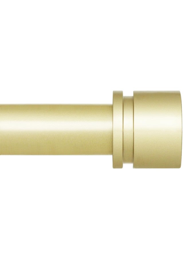 Byondeth Curtain Rods for Windows 16 to 144 Inches Adjustable Length 1 Inch Diameter Window Curtain Rod with Aluminium Finials, Warm Gold - Image 1