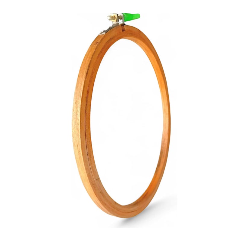 CLEZARO ( Pack of 4 ) Wooden Embroidery Hoop Ring Frame Size : 5, 6, 7 and 8 Inch, Adjustable Cross Stitch Embroidery Circle Hoop, 4 Wooden Embroidery Frame (H143) - Image 3