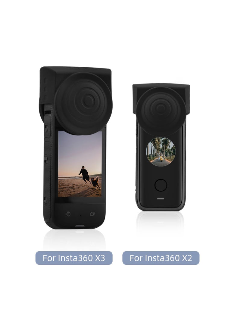 SOLARAE Lens Cap and Waterproof Lens Guard Protector for Insta360 X3 and X2 Action Cameras - Silicone Case Accessories for Enhanced Protection and Durability. - Image 2