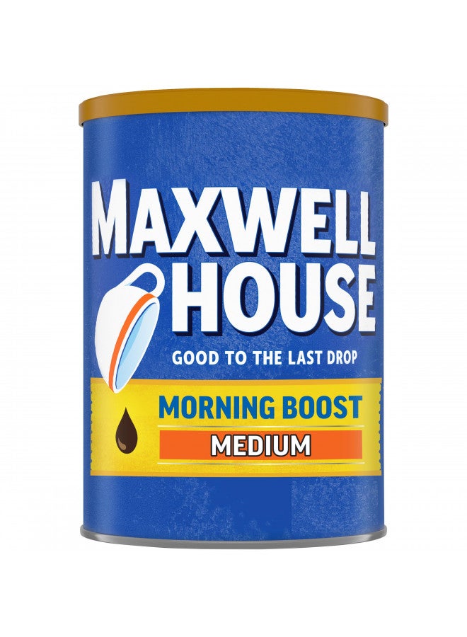 Maxwell House Morning Boost Medium Roast Ground Coffee (11.5 oz Canister) - Image 1