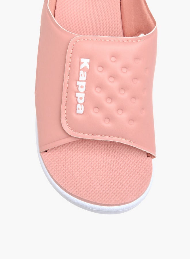 Kappa Girls' Logo Detail Sandals with Hook and Loop Closure - Image 3