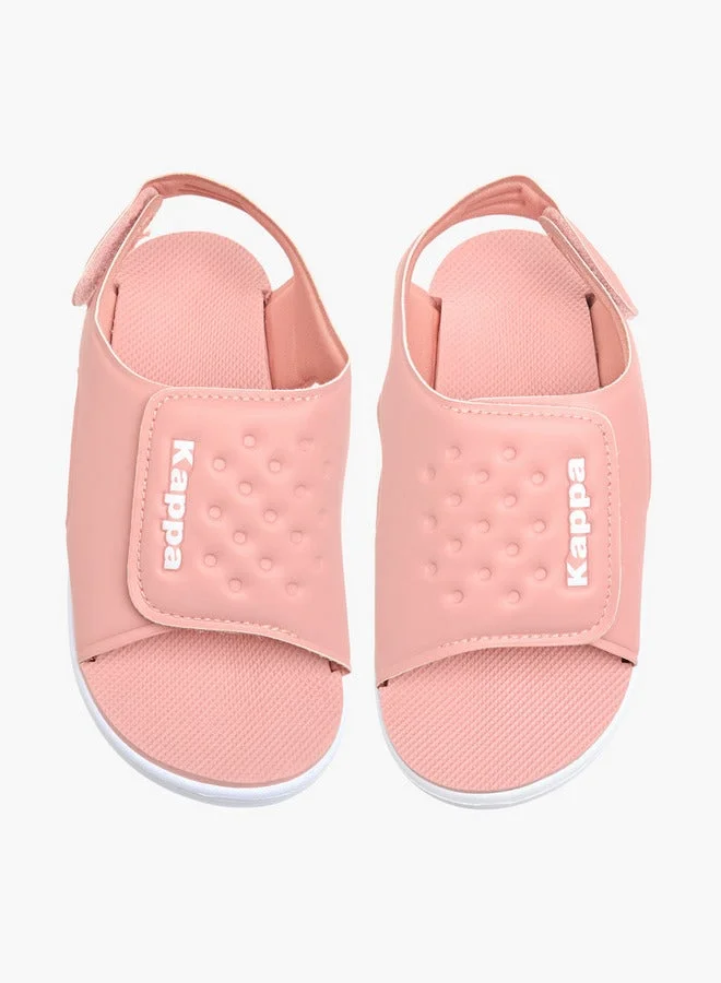 Kappa Girls' Logo Detail Sandals with Hook and Loop Closure