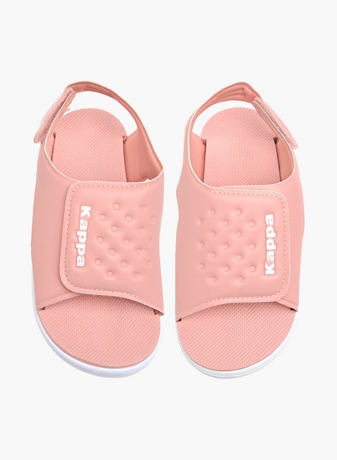 Kappa Girls' Logo Detail Sandals with Hook and Loop Closure - Image 2