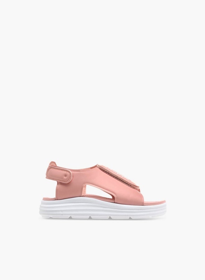 Kappa Girls' Logo Detail Sandals with Hook and Loop Closure - Image 1