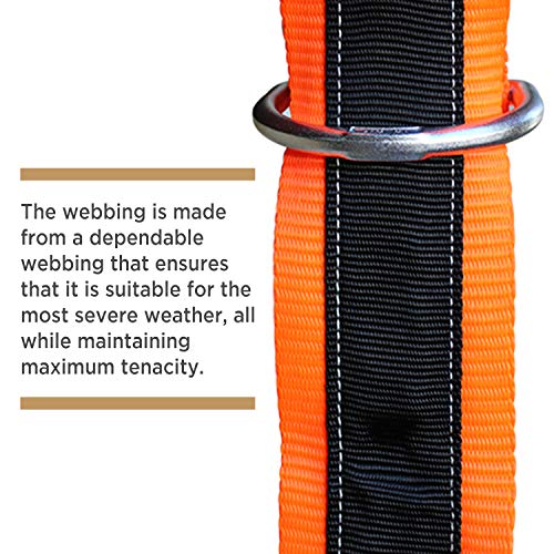 AFP 4’ Cross Arm Strap Premium Heavy-Duty Pass-Through Double Steel Ring, Safety Fall Protection Anchorage Connector (OSHA/ANSI) PPE 1 Pack - Image 4