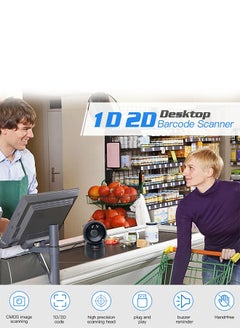 OKA OKA 2D Desktop barcode scanner high-quality to read all types of Barcodes &QR  - Image 2