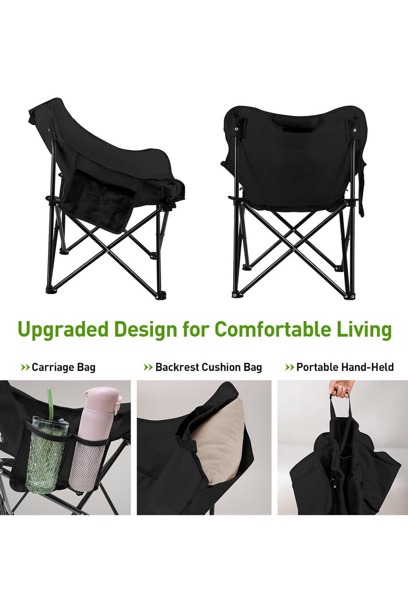 LINGWEI Portable Folding Beach & Camping Chair for Adults- Lightweight Multi-Purpose Outdoor Chair with Carry Bag - Image 4