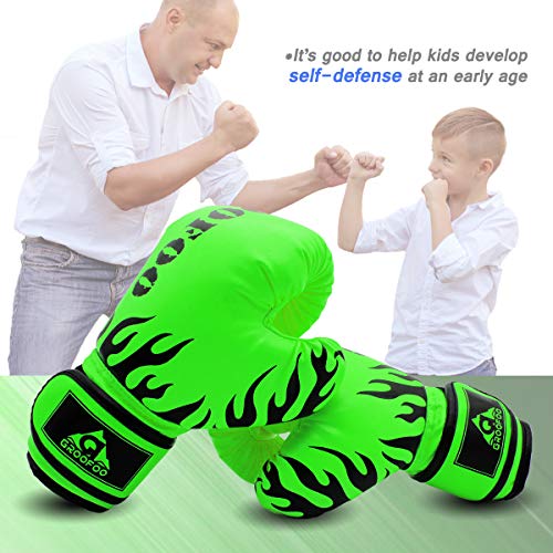 GROOFOO Kids Boxing Gloves 4oz Punching Gloves for Kids Youth Traning Gloves for Punching Bag Kickboxing Sparring Muay Thai MMA Fight Gloves - Image 2